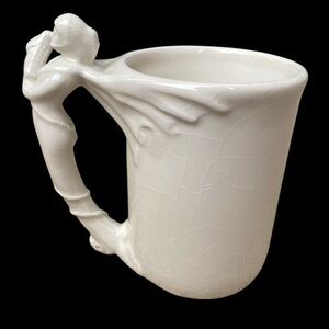 Vintage 1994 BRIGGS “Phonia” Greek Goddess handle Coffee Mug 10oz